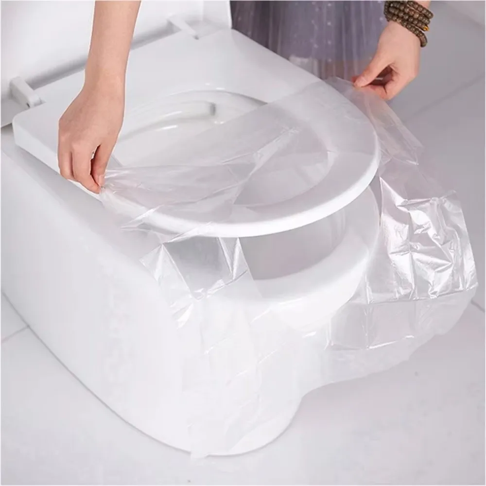 10Pcs 새로운 방수 일회용 변기 커버 분해 가능한 휴대용 욕실 종이 패드 미끄럼 방지 화장실 커버 여행