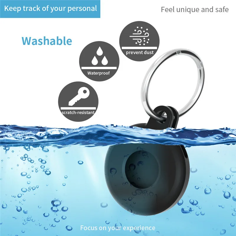 Soft Liquid Silicone Protective Case For Apple 2021 Airtag Tracker Protective Sleeve Locator Hangable Keychain Cover Accessories