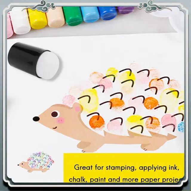 Premium 50Pcs Finger Sponge Dauber Painting Ink Pad Stamping Brush Craft Case Art Tools With Box Office School Drawing DIY Craft 5