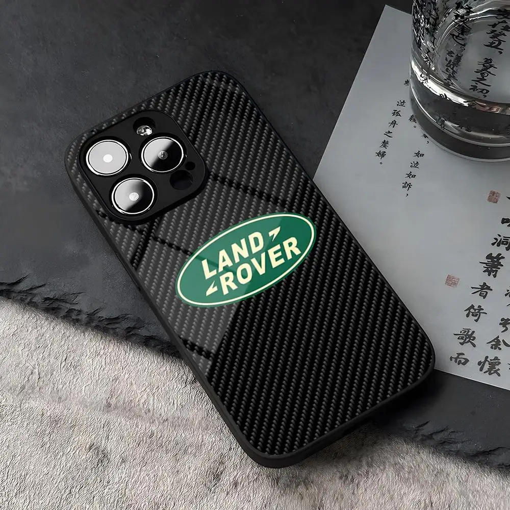 Чехол для телефона с логотипом автомобиля Land Rover, закаленное стекло для IPhone 12 15 13 14 11 Plus Pro XS Max Mini X XR 8 7 6s SE2020, чехол