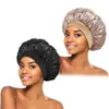2Pcs Silk Bonnet for Sleeping Satin Hair Bonnets Soft Elastic Band Silk Sleep Cap Silk Hair Wrap for Curly Hair Satin Cap 1