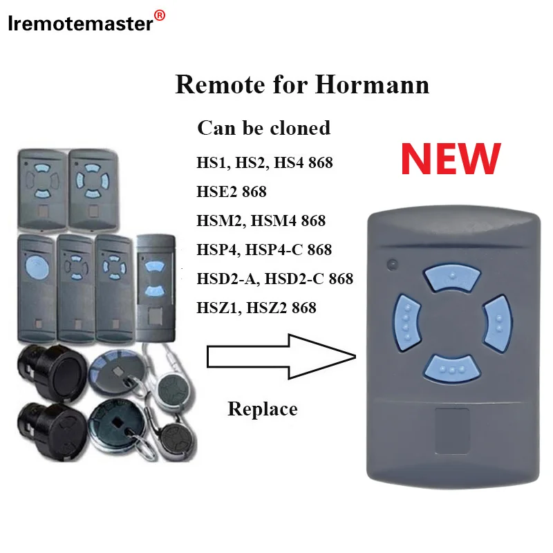 NEW HORMANN Compatible Remote Control 868 MHz Transmitter HORMANN HSM2,HSM4 868 Garage Door Remote Command Remote Barrier Switch