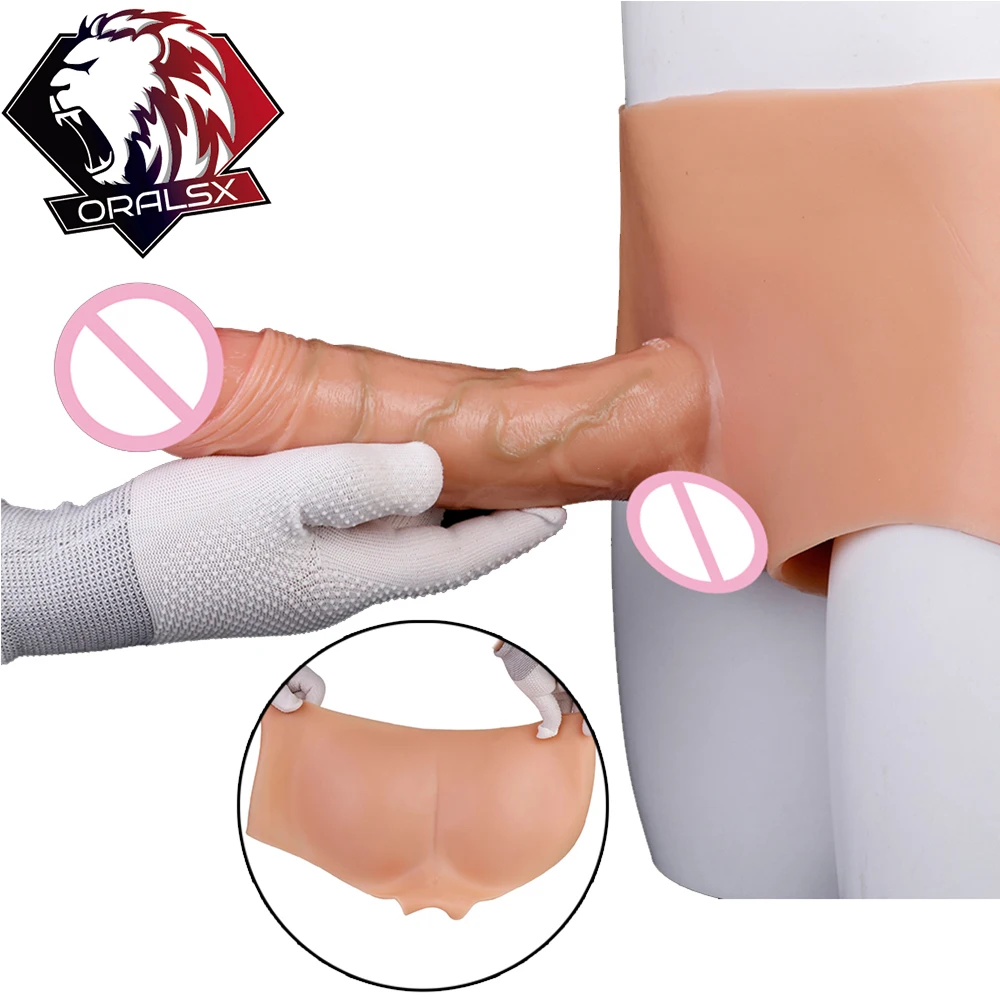 ORALSX Realistic Strap-on Dildo Pants High Elastic Wearable Solid Penis Anal Plug Sex Toys For Lesbian Woman Sexual Pleasure 18+