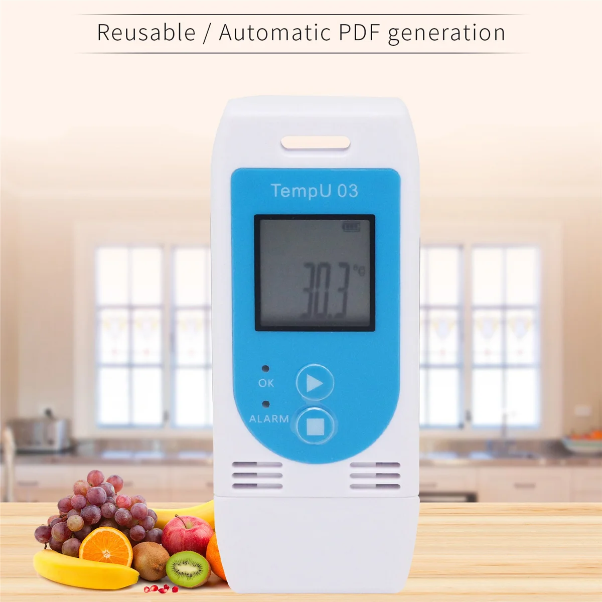 Temperature Humidity Meter TempU 03 USB Temperature Humidity Data Logger Reusable RH TEMP Datalogger Recorder Humiture Recording Meter