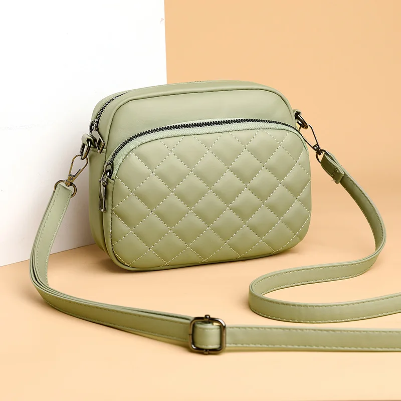 

Diamond Lattice Women Shoulder Bag Solid Color PU Leather Crossbody Bag Fashion Brand Handbag and Purses Shopping Cell Phone Bag
