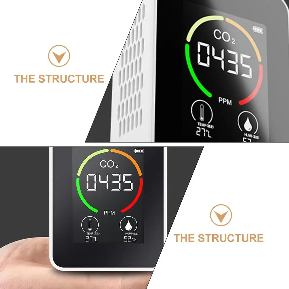 Co2 Detection Gas Analyzer Humidity Temperature Tester Carbon Dioxide Detector Detectors