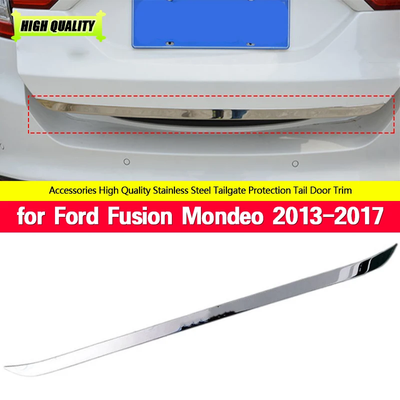 

stainless steel Rear Trunk Lid Boot Tailgate Back Door Cover Trim Molding Strip for Ford Fusion Mondeo 2013 2014 2015 2016 2017