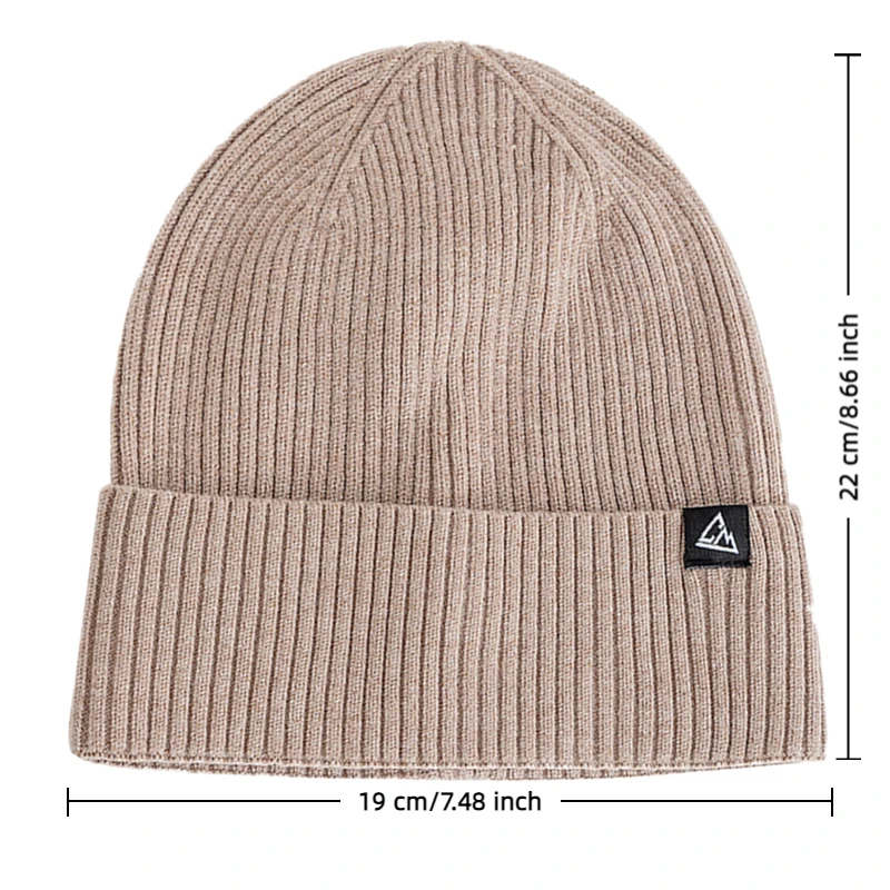 New Style Unisex Autumn/Winter Beanie Hat Mountain Peak Labal High Elasticity Knitted Hats For Men Women Outdoor Sports Ski Hats