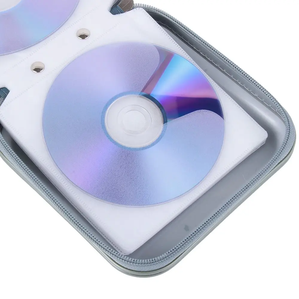 40 디스크 비디오 미디어 홀더 지갑형 앨범 보관 슬리브 CD DVD 케이스 정리함 양면