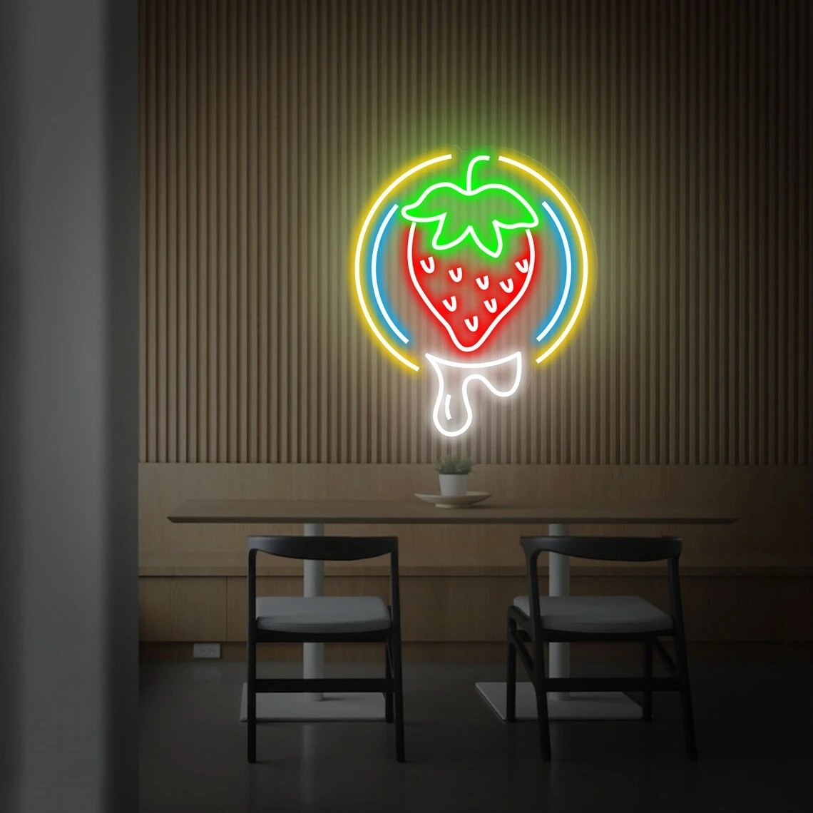 

Strawberry Neon Sign Home Wall Decor Fruit Neon Sign