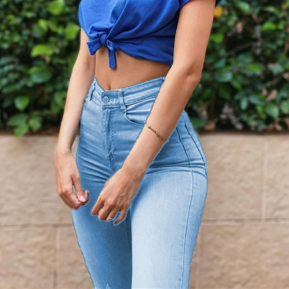 JIAHENG MUMU Women Oversize Stretchy Jeans High Waist Plus