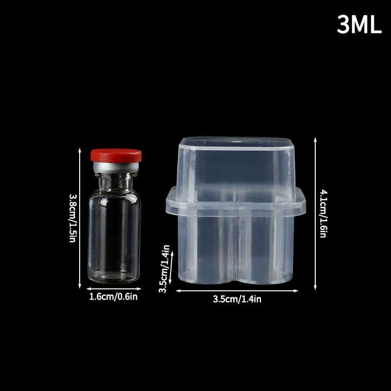 미니 바이알 보관함 정리함 바이알 케이스 3ML 펩타이드 보관함 바이알 펩타이드 용기 휴대용 여행 케이스