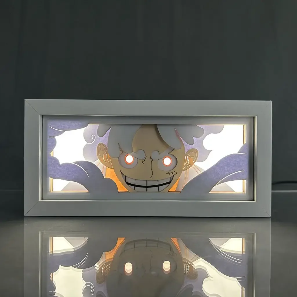 thumbnail image 1 of Nueva caja de luz LED de One Piece Zoro Gear Fifth Sun God Luffy, figura de acción, juguetes, luz de noche para dormitorio, decoración, regalo de festival de cumpleaños, 1 of 5