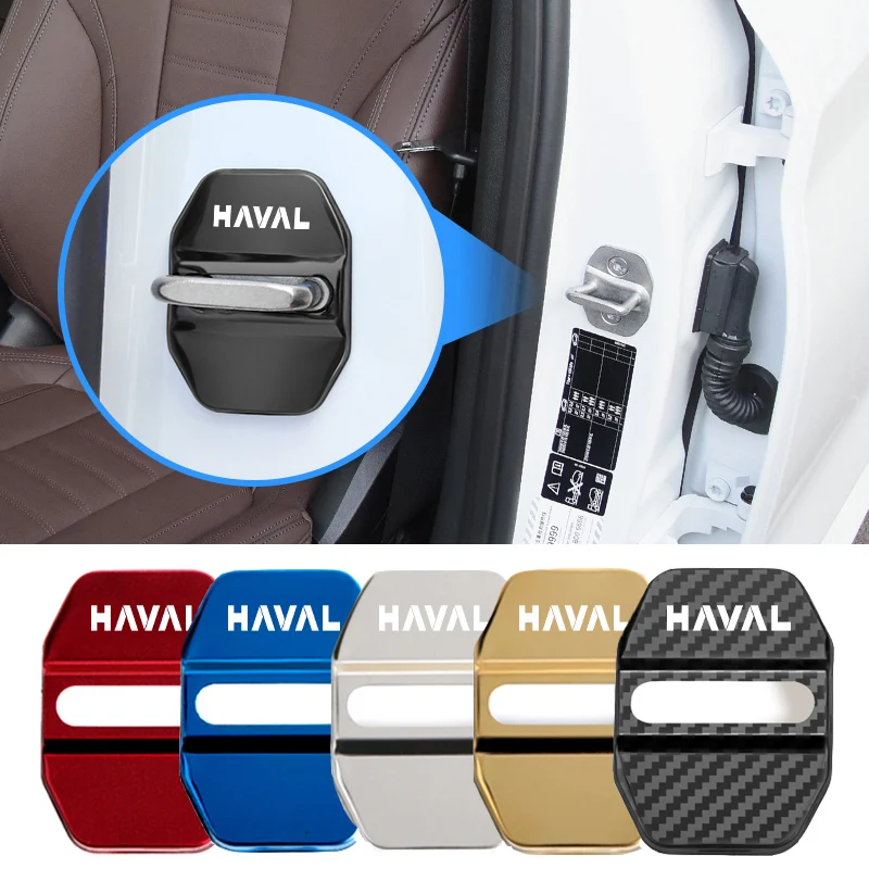 4pcs Car Door Lock Cover Case Protect Anti Rust Buckle For Haval H5 H6 H7 H9 F7 F7X auto Accessories Car Styling car door lock cover