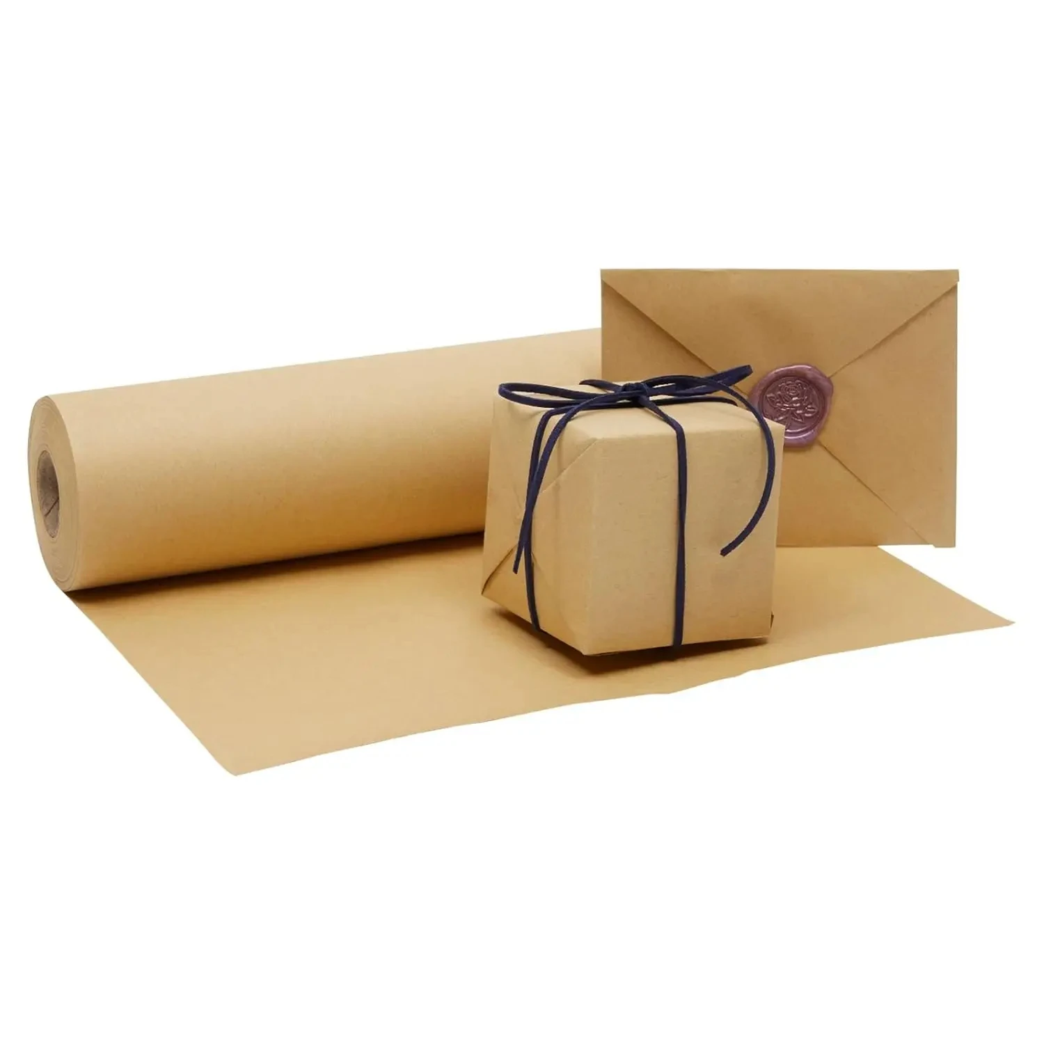 Rotolo Carta Da Regalo Kraft 30cm X 5m - Marrone | Per Pacchi, DIY, Decorazioni | Resistente E Facile Da Tagliare