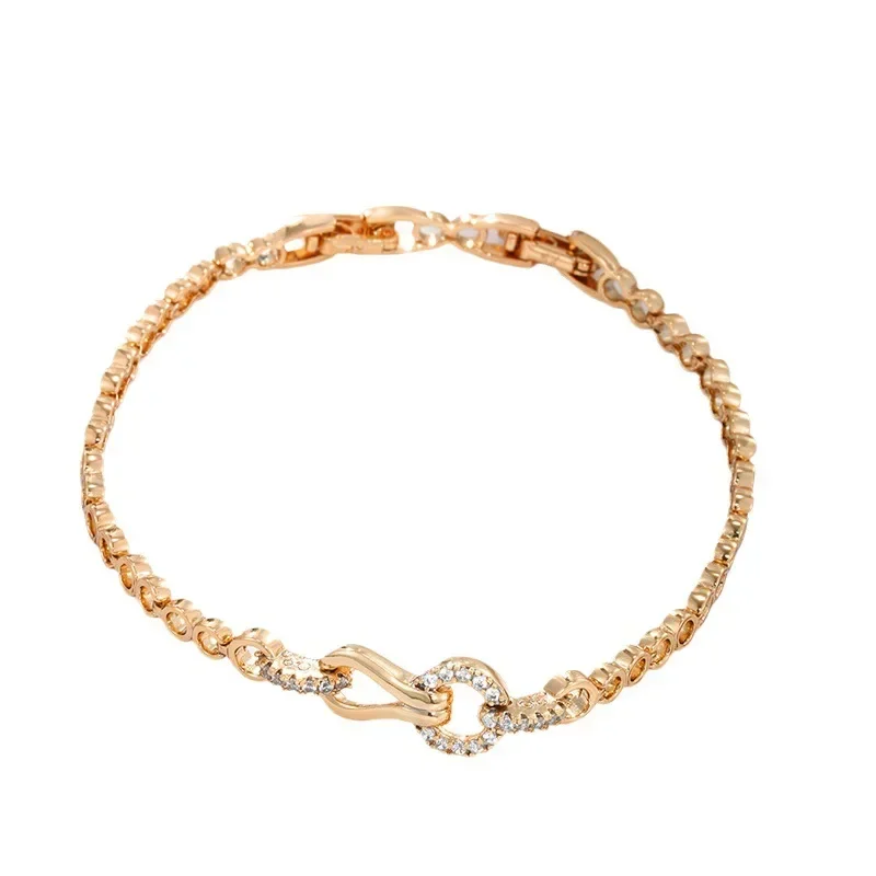 

GCW2 Gold Color Bracelets for Men Women Chain Bracelet Bangles Wristband African Gold Jewelry