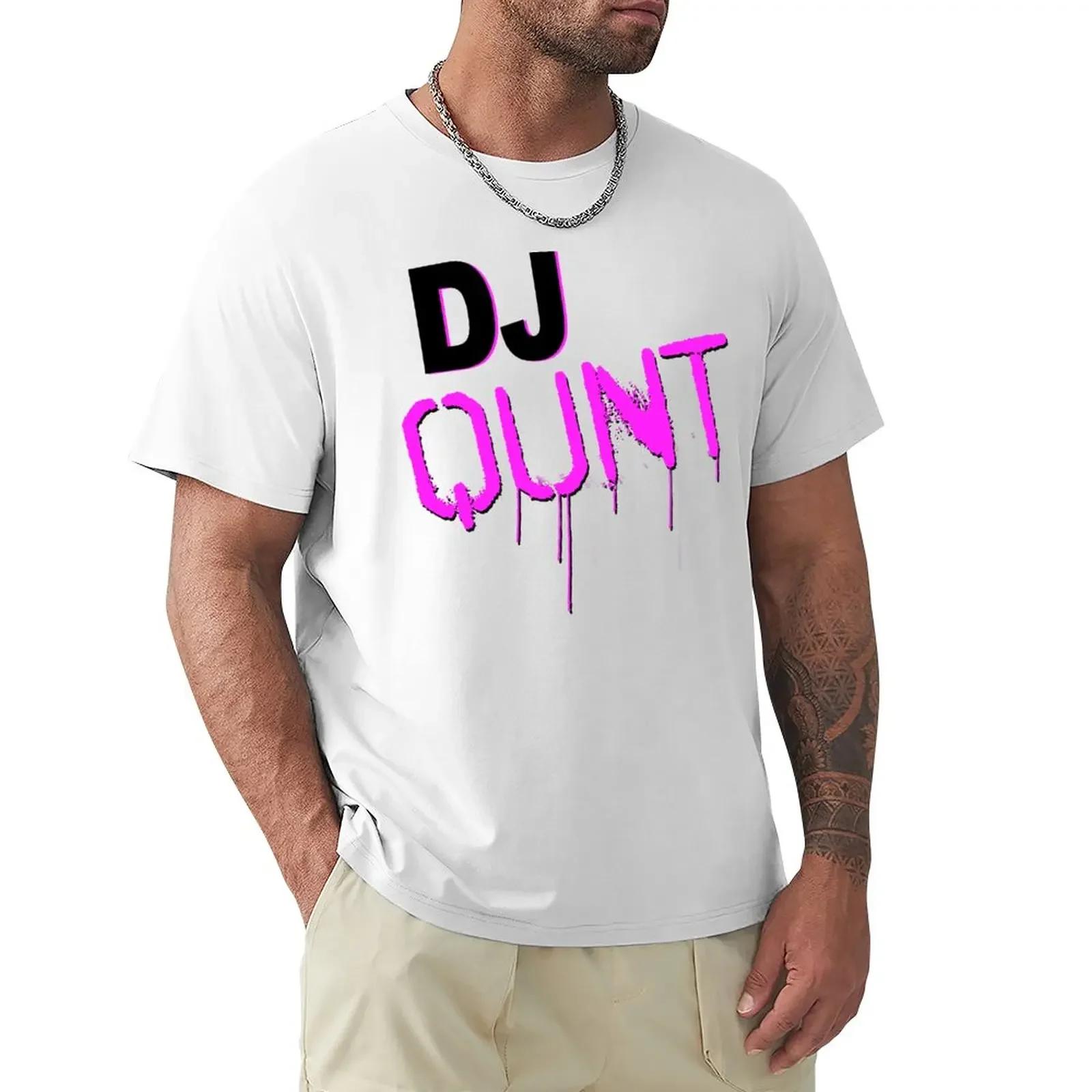 

DJ Qunt T-Shirt oversized vintage clothes cute tops fruit of the loom mens t shirts