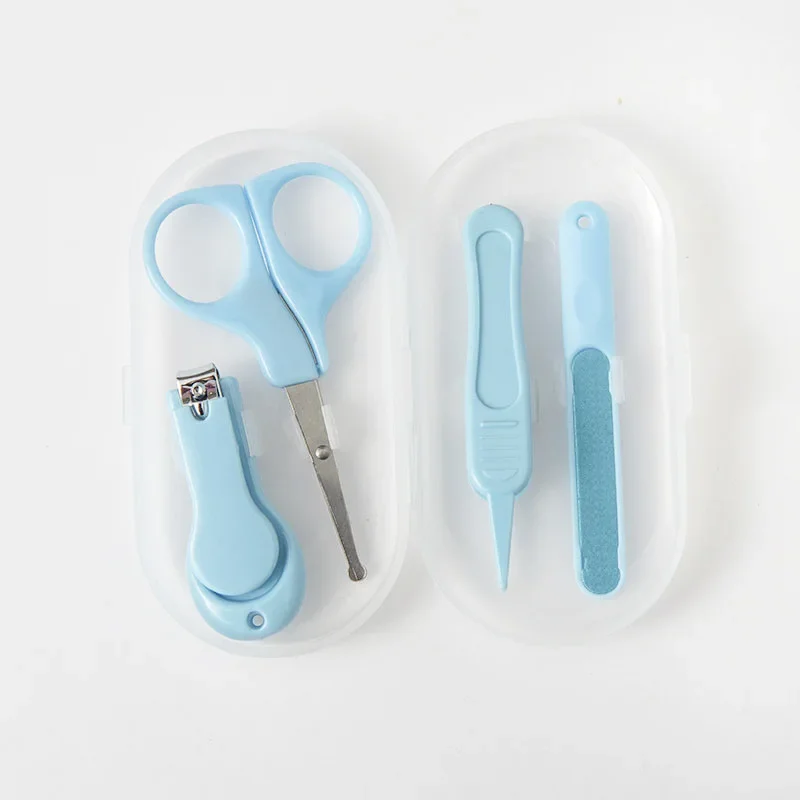 

4 Pcs Small Stainless Steel Baby Nail Clipper Set Baby Care Anti-clamping Nail Clipper Set Nail Trimmer Baby Essential Products