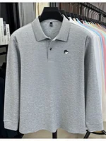 Polo de golf à manches longues pour hommes, haut imprimé de marque, 100% coton, confortable, respirant, mode, loisirs, haut de gamme 6