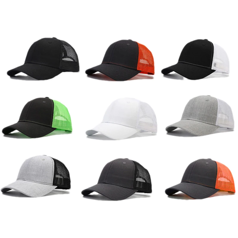 

Half Mesh Baseball Cap Men Women Hollow Breathable Sunshade Anti-Uv Sun Hat Outdoor Casual Hip Hop Trucker Driver Unisex Visors