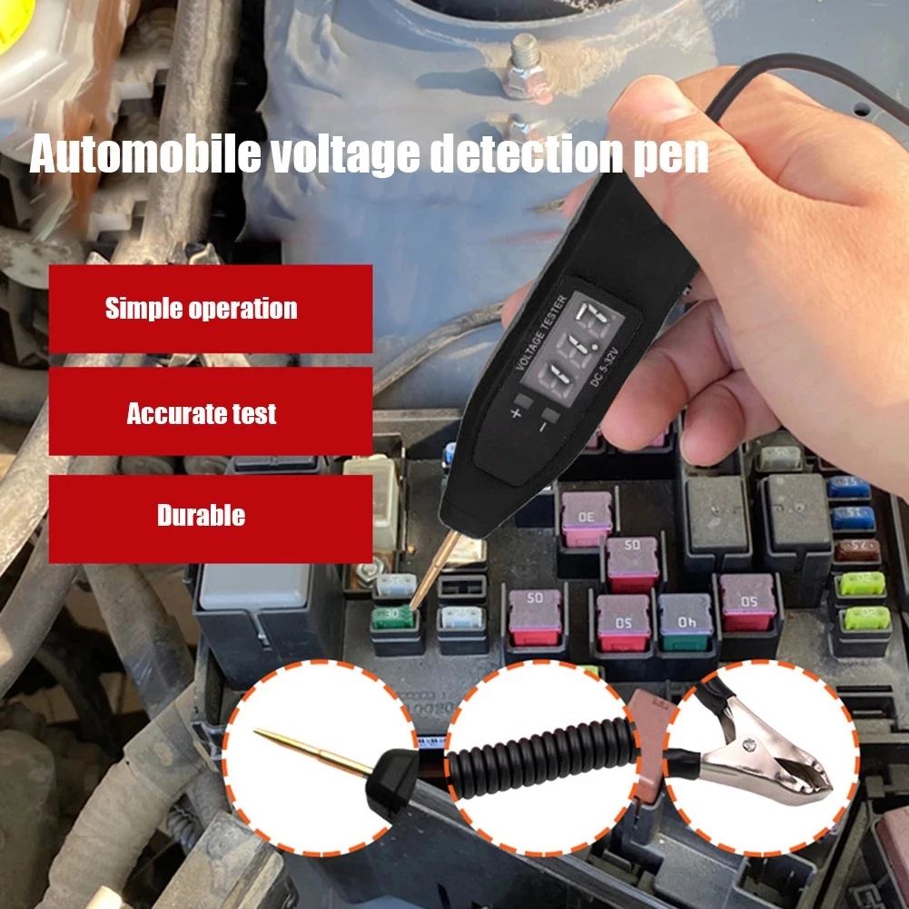 electric tester car tools Auto electrician probe machine 5V 24V 32V dca voltage detector Voltage indicator Check ferramentas #KL car circuit tester