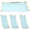 4 Pcs Square Paper Lace Plate Cardboard Serving Platters Cookie Candy Table Containers Blue Plates Trays Fruit Party 5