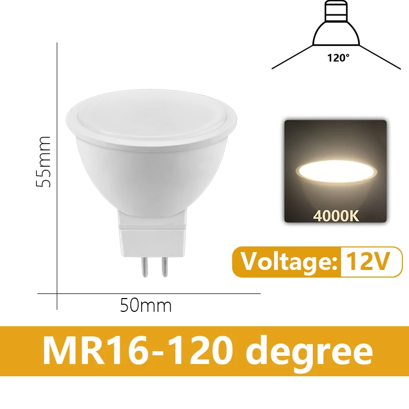 ตัวเลือกสินค้า หลอดไฟ LED GU5.3 12V ประหยัดพลังงาน