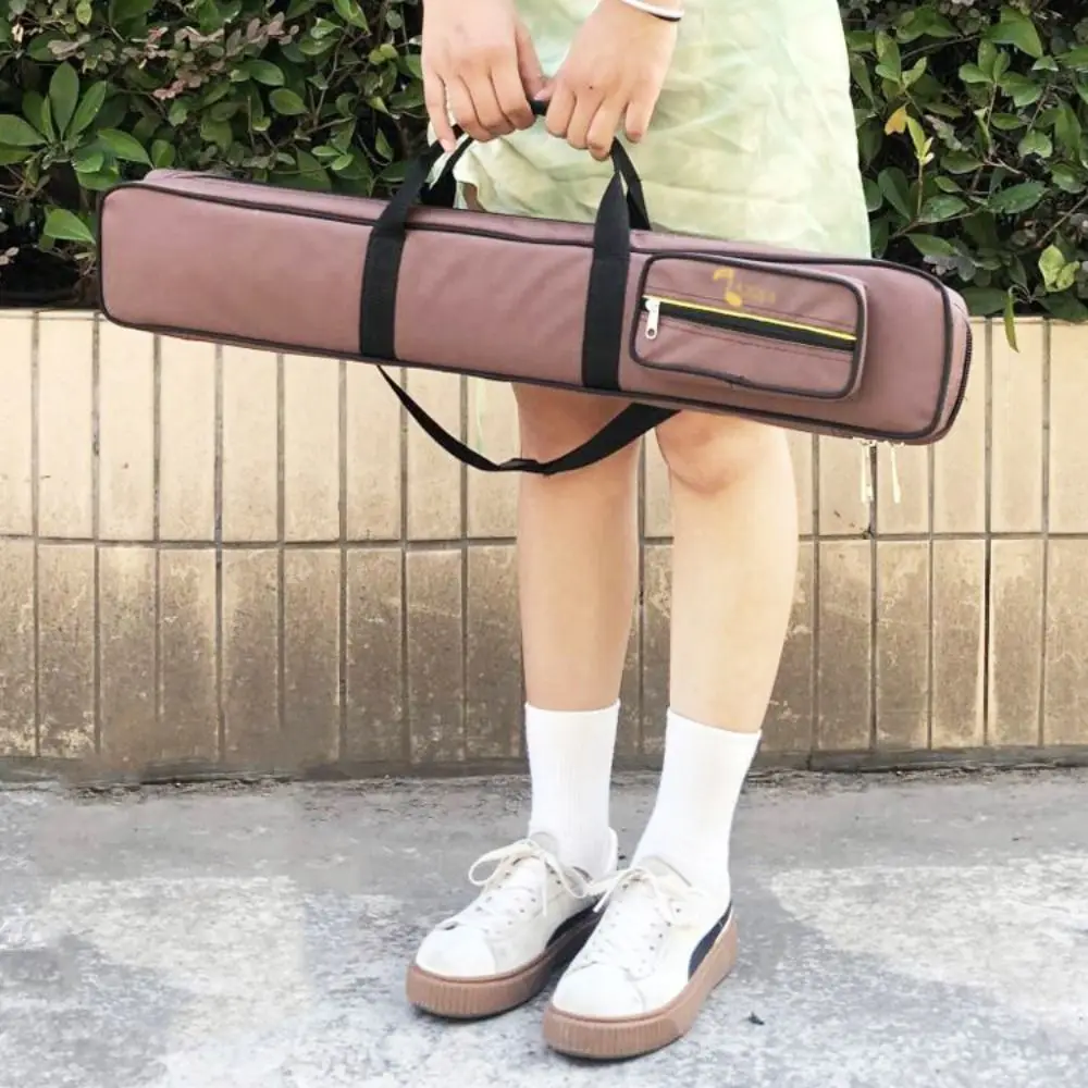 Canvas Bamboo Flute Storage Shoulder Bag Protective Thickening Bamboo Flute Carry Bag Large Capacity Waterproof Piccolo Pouch