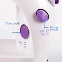 Electric Sewing Machine Mini Home Small Double Speed Household Portable Night Light Foot Pedal Straight Two Thread Beginner - Image 5