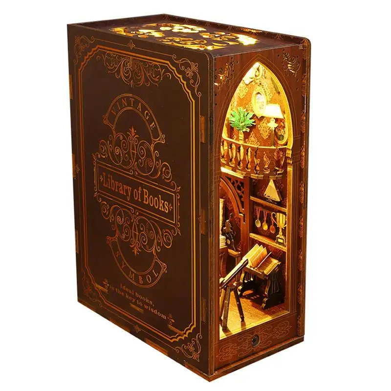 

Подставка для книжной полки, 3D деревянная головоломка, декоративная подставка для книжной книжки со стандартной искусственностью, наборы DIY для книг для подростков, женщин и мужчин