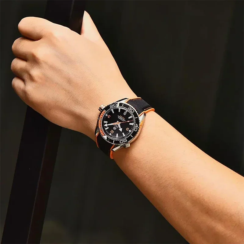JHLU Fashion New Luxury 007 Mechanical Men's Watch Automatic Winding Brand Military Order New NH35 Watch Sports Waterproof Watch