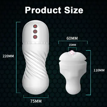 Masturbator for Men Automatic Blowjob Sucking Machine Vagina Oral Pussy Licking Vibrator Electric Spiral Vacuum Rotating Sex Toy 6