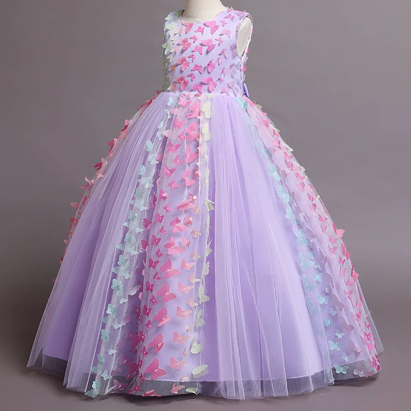 

2024 new children's high-end dress Princess Flower Girl emcee piano catwalk show Tutu wedding dress banquet dress