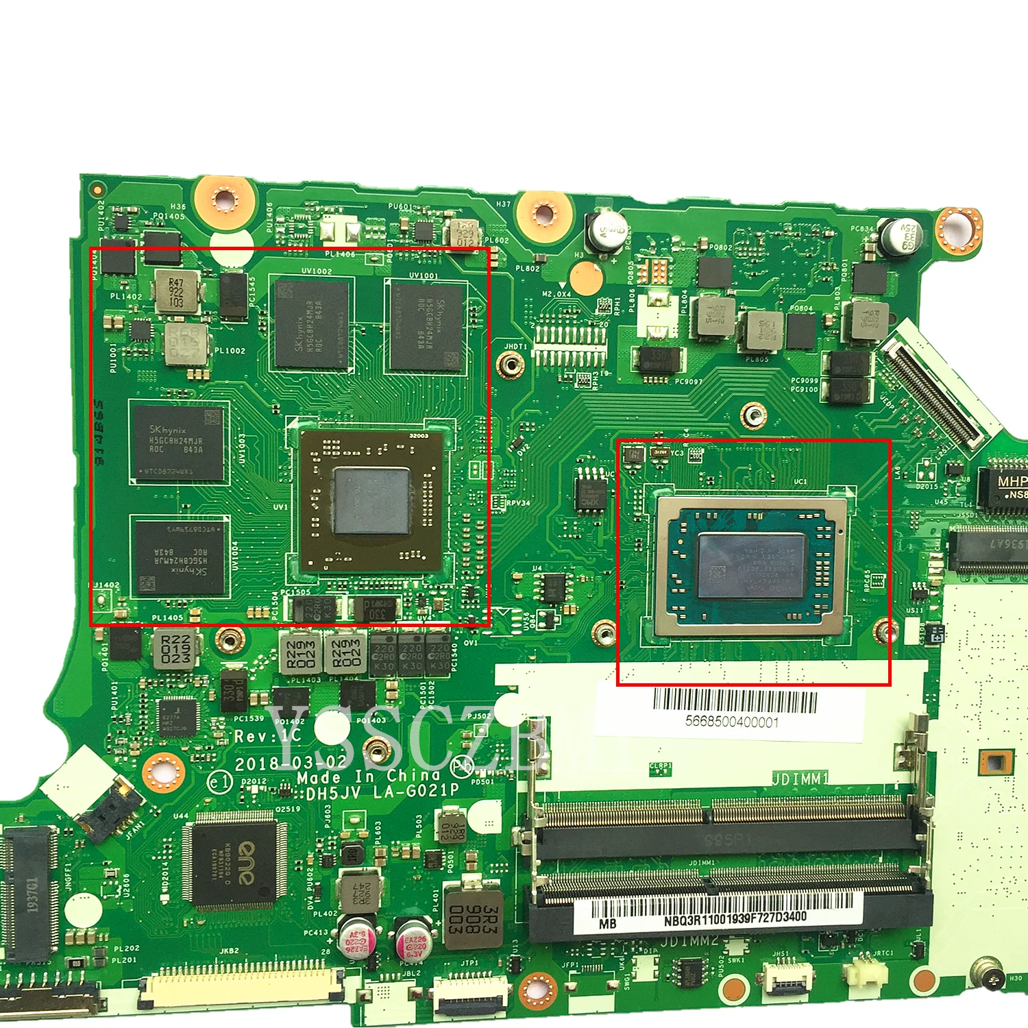 For Acer Aspire AN515-42 Laptop Motherboard DH5JV LA-G021P With R3