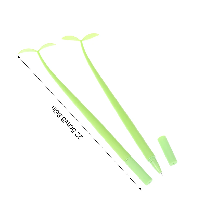 [k]4Pcs 0.5MM 검정 잉크 럭키 리프 러블리 젤 펜 녹색 잎 쓰기 서명 펜 학생용 학교 사무실 필기 용품