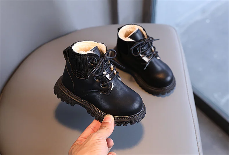 Botas de maré de algodão grosso infantil,