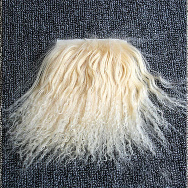 24 Colors Reborns Dolls Pure Mohair Coffee Light Gray BJD OB11 Dolls Wigs Sheepskin Wool Lamb Hair DIY Accessories 4