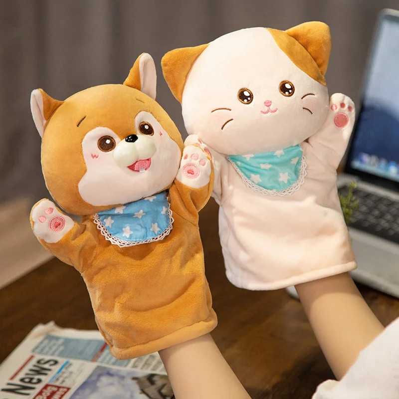 Kawaii Plush Animal Puppets - Educational Stuffed Toys for Kids
