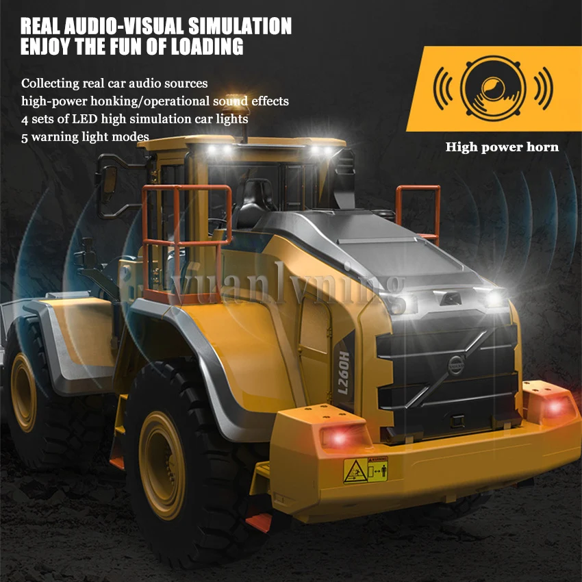 Pelle RC 1/16 Tout Métal Télécommandée - Excavator E592 Pro en action sur un tas de sable