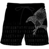 Viking Myth Valhalla Totem 3D Print Beach Shorts Graphic Men's Casual Sport Shorts Summer Surfing Shorts Comfortable Short Pants 1