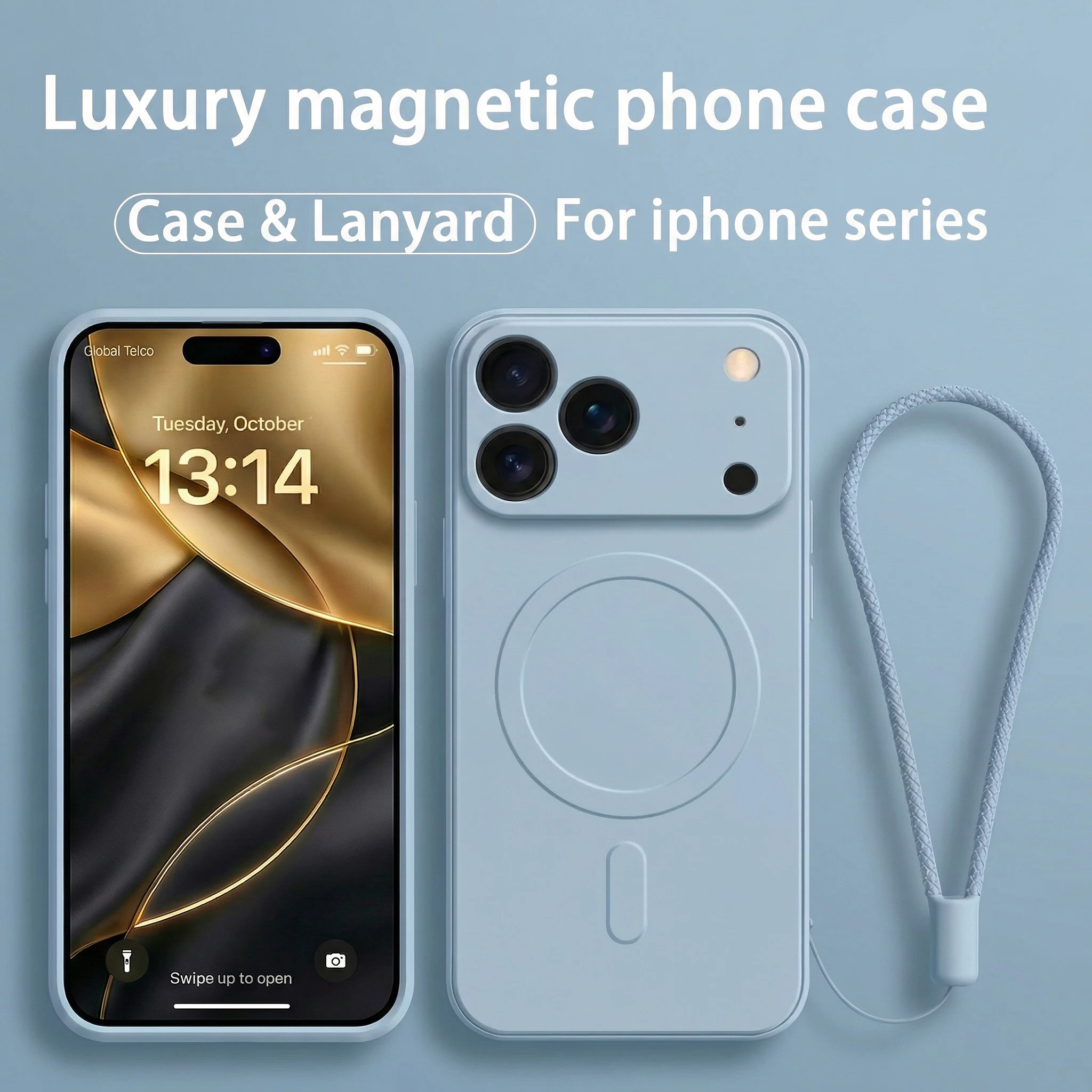 Liquid Silicone Magnetic Wireless Charging Phone Case - Soft TPU Back Cover
