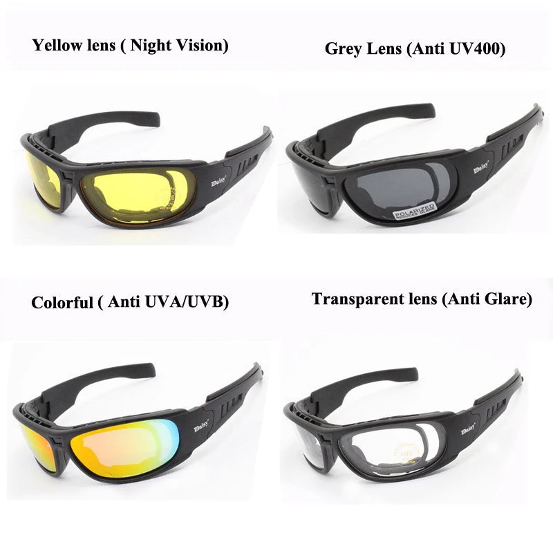 Daisy C6 – Lunettes Polarisées Cs Tactiques De L'armée, Kit De 4 Lentilles,  Pour La Chasse, Tir Airsoft, Pare-balles - Lunettes - AliExpress