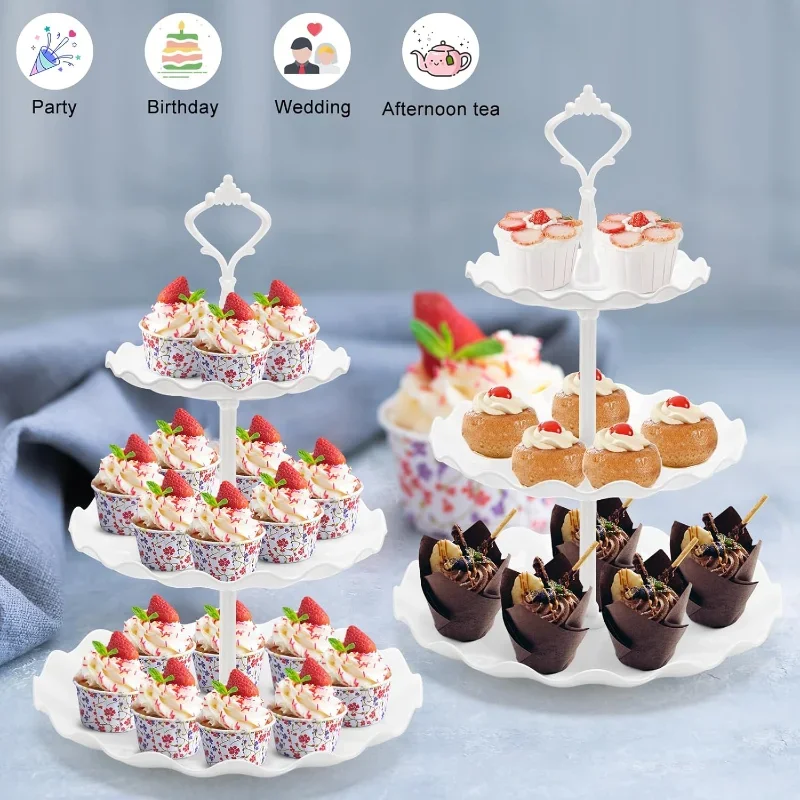 European Style Cake Display Stand Removable Dessert Tray Birthday Party Cake Snack Fruit Plate Display Stand Party Decorations
