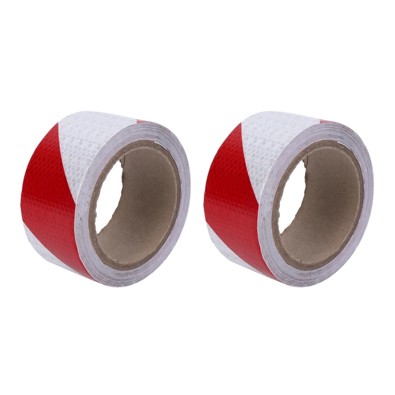 

2pcs 10M x 5cm Safety Warning Tape Reflective Tape Self Adhesive Tape Reflective Strip Traffic Reflective Stickers
