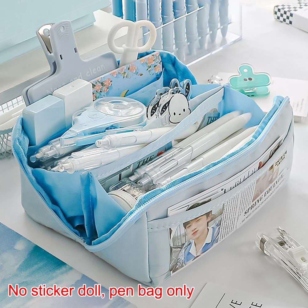 Pencil Case 10-tier High-capacity Transparent Pen Bag Beautiful Appearance Multi-functional Pencil Case Children No Sticker