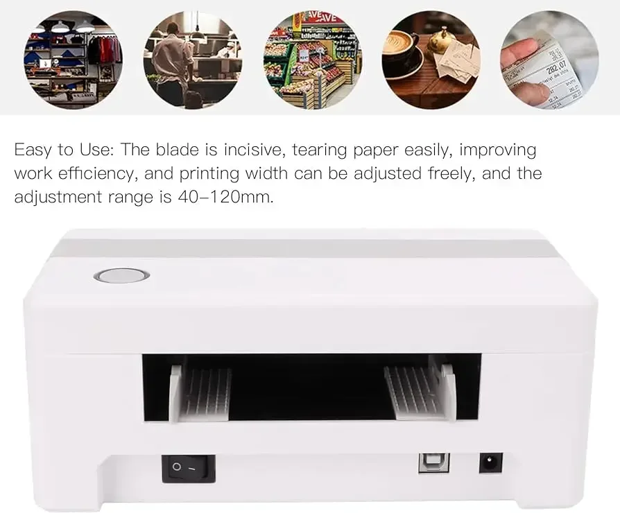 GlowMart TDL406 High-Speed 4x6 Desktop Direct Thermal Label Printer For Home Business