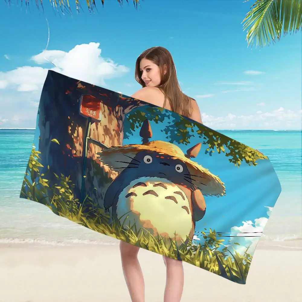 My Neighbor T-Totoroes Anime Anime Beach Swimming Towel Soft Absorbent Washcloth Children's Gifts For Kids Travel Camping Gym