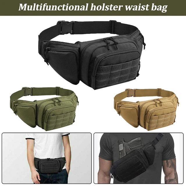 Men's military tactical Fanny pack, gun chest holster, suitable