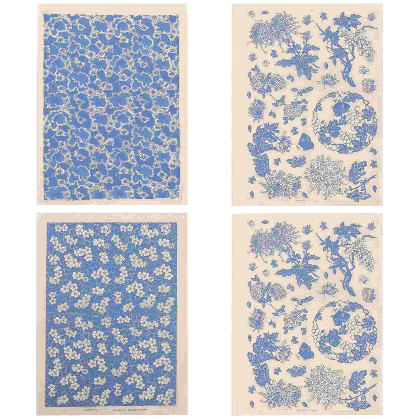 Transfer Paper Underglaze Clay Ceramic Pottery Flower Sheets Decals