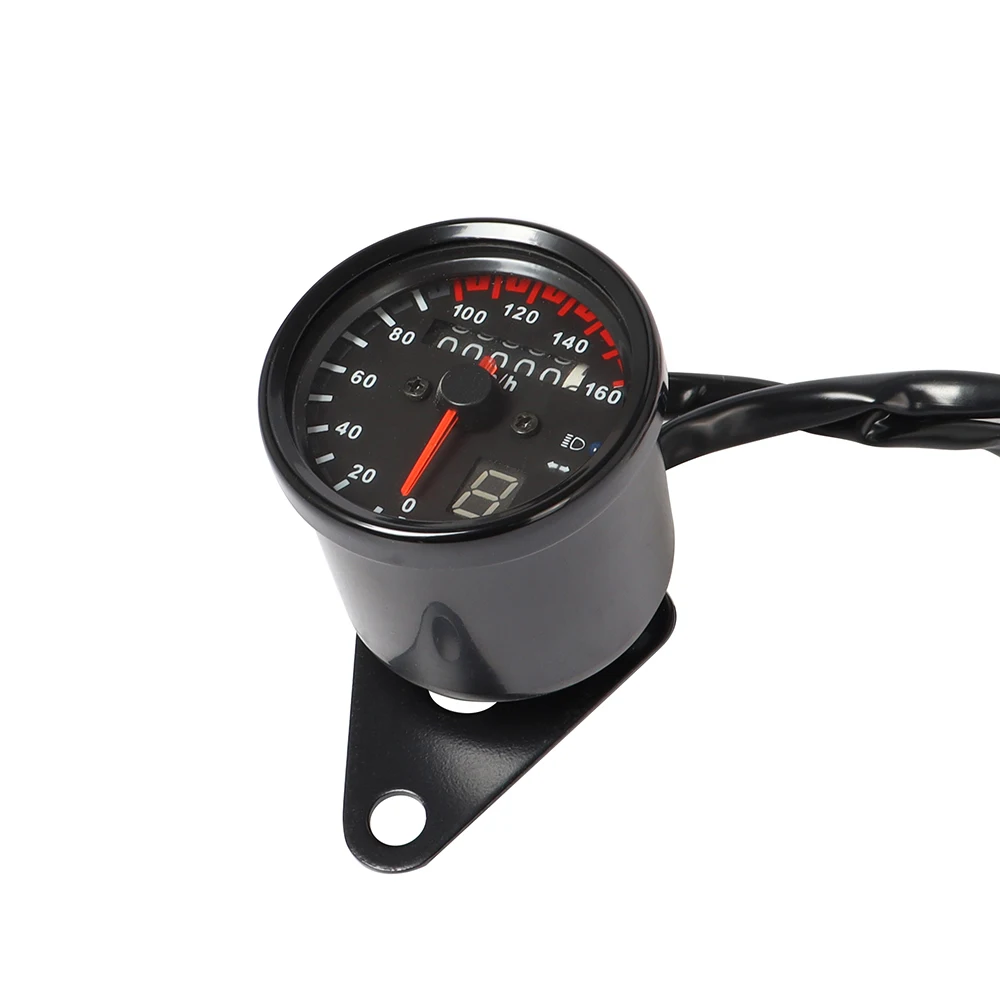 

Universal Motorcycle Cafe Racer Speedometer odometer Gauge 0-160 km/u Instrument with LED Indicator